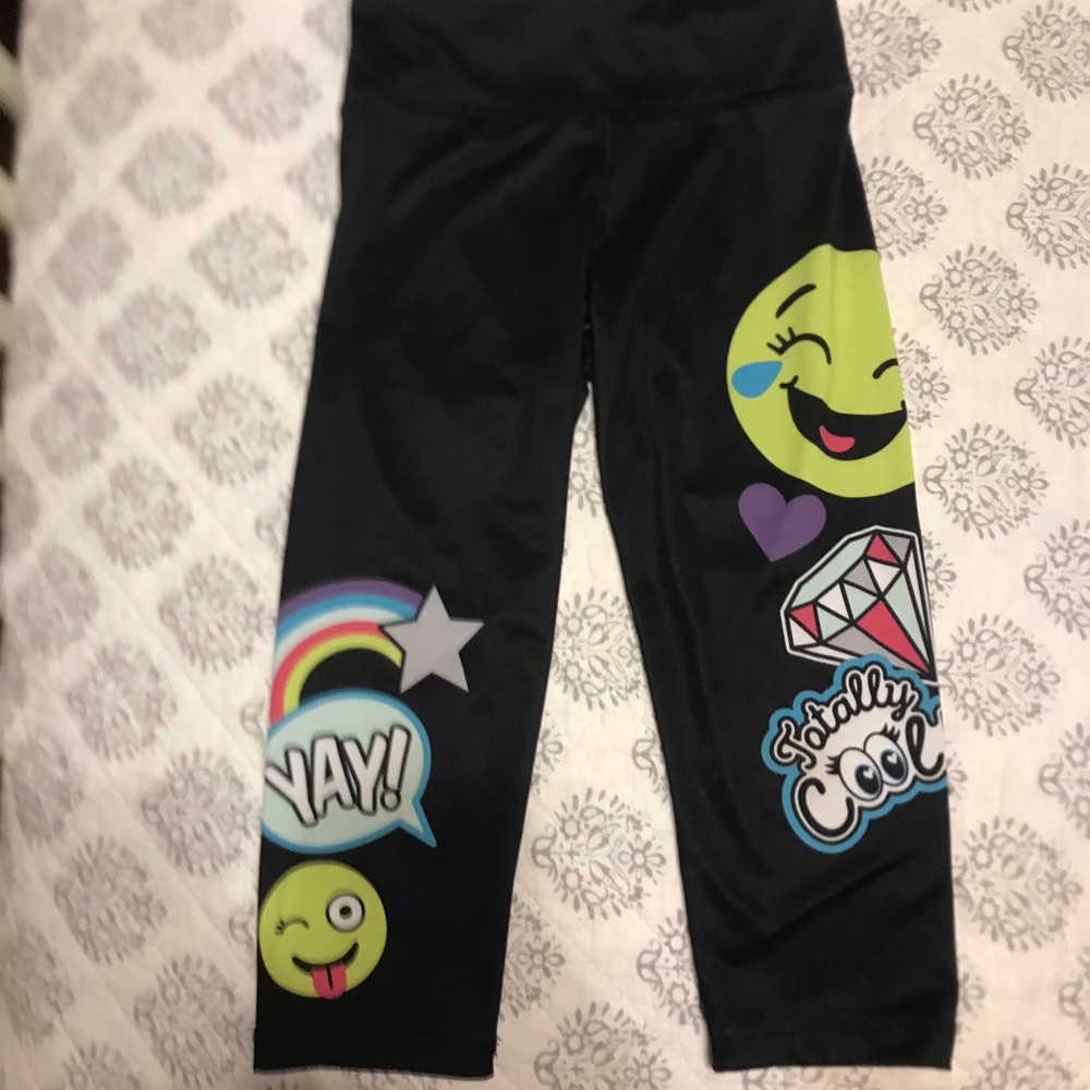 Justice emoji leggings